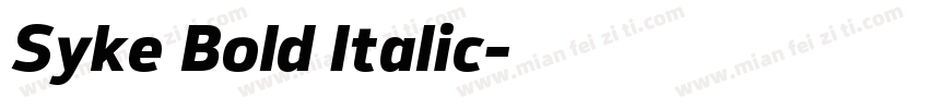 Syke Bold Italic字体转换